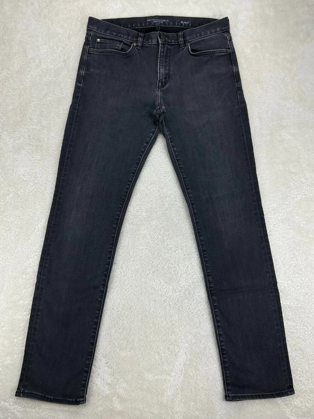 Banana Republic Traveler Jeans Mens Slim Fit Straight 32x34 Denim Charcoal